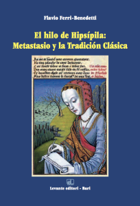 Copertina Hilo de Hipsípila Flavio Ferri-Benedetti Levante Ed. 2015