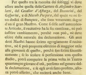 Mancini 182 - Recitativo studiare Gasparini Bononcini Porpora